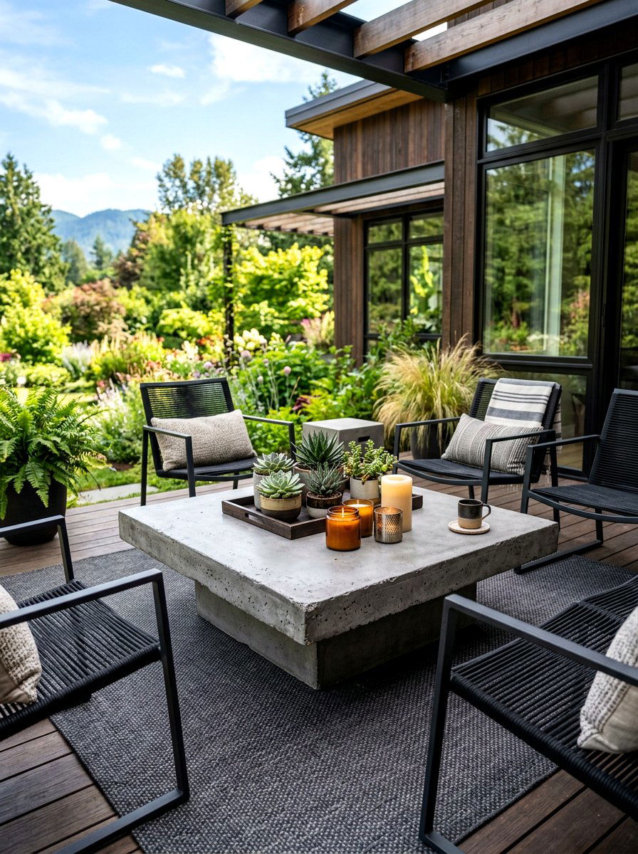 Concrete Coffee Table - 30 porch furniture ideas