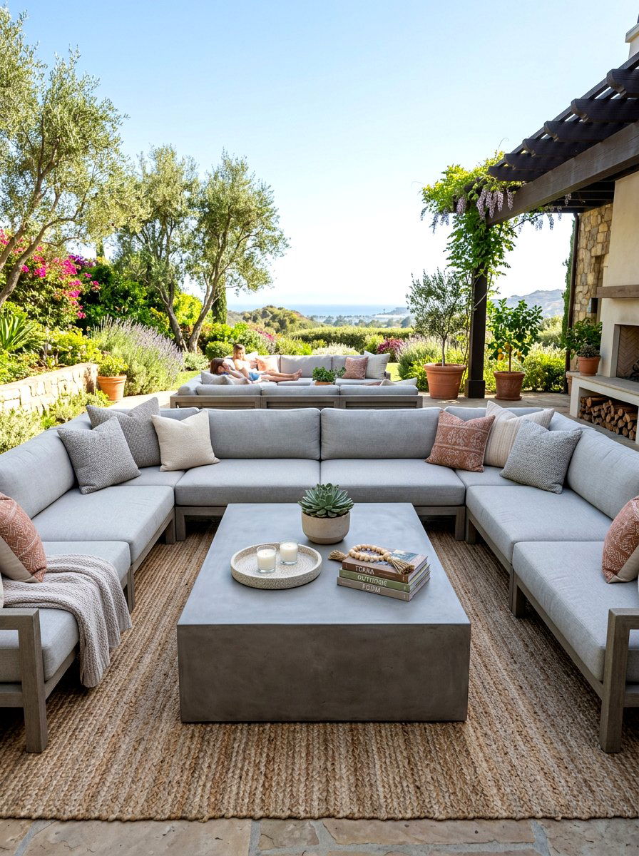 Concrete Coffee Table - 30 California casual patio ideas