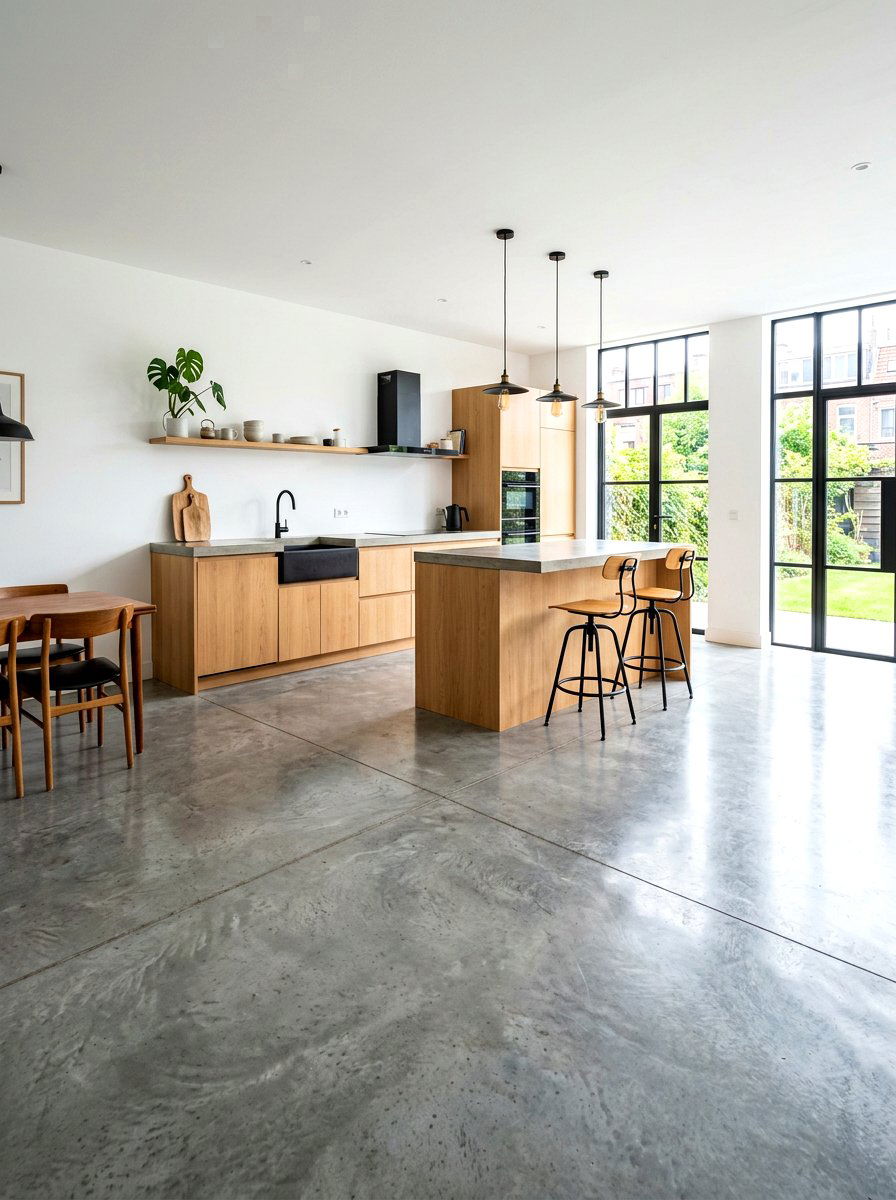 Concrete Floor Kitchen - 30 Scandinavian kitchen ideas