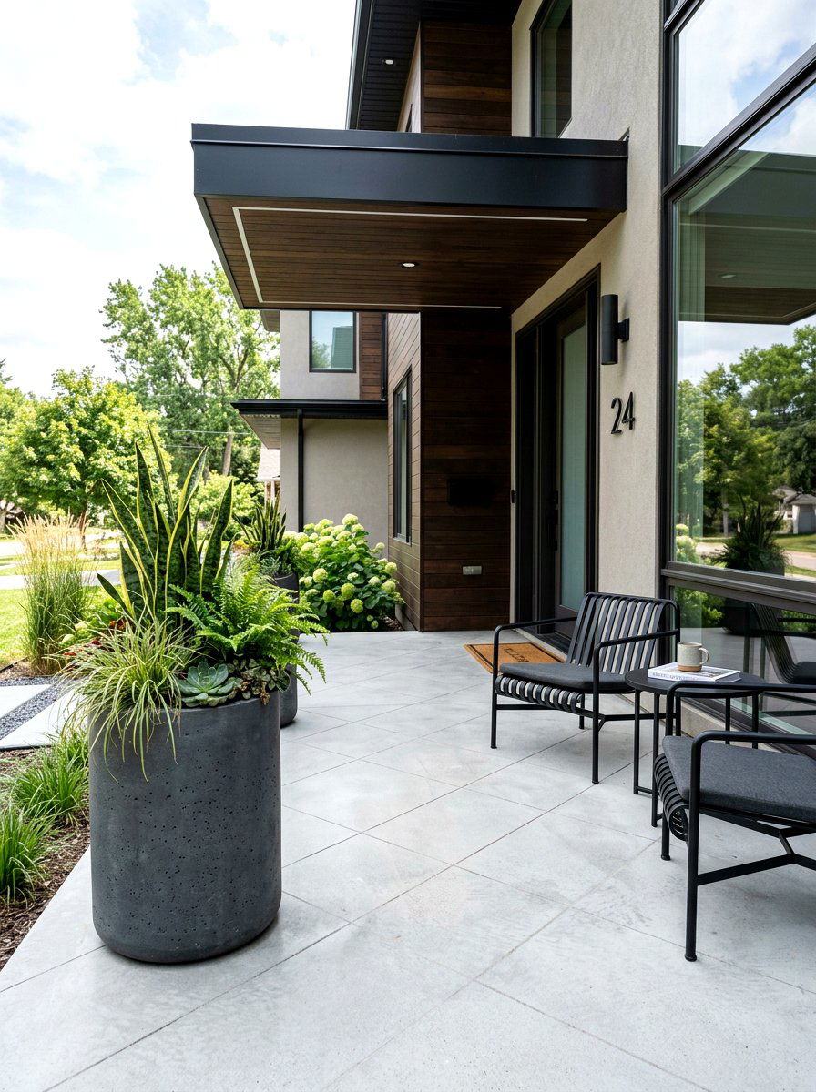 Concrete Front Porch - 30 viral front porch ideas