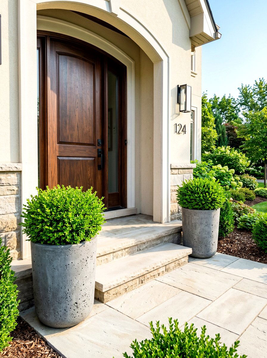 Concrete Front Porch Planter - 30 large planter ideas