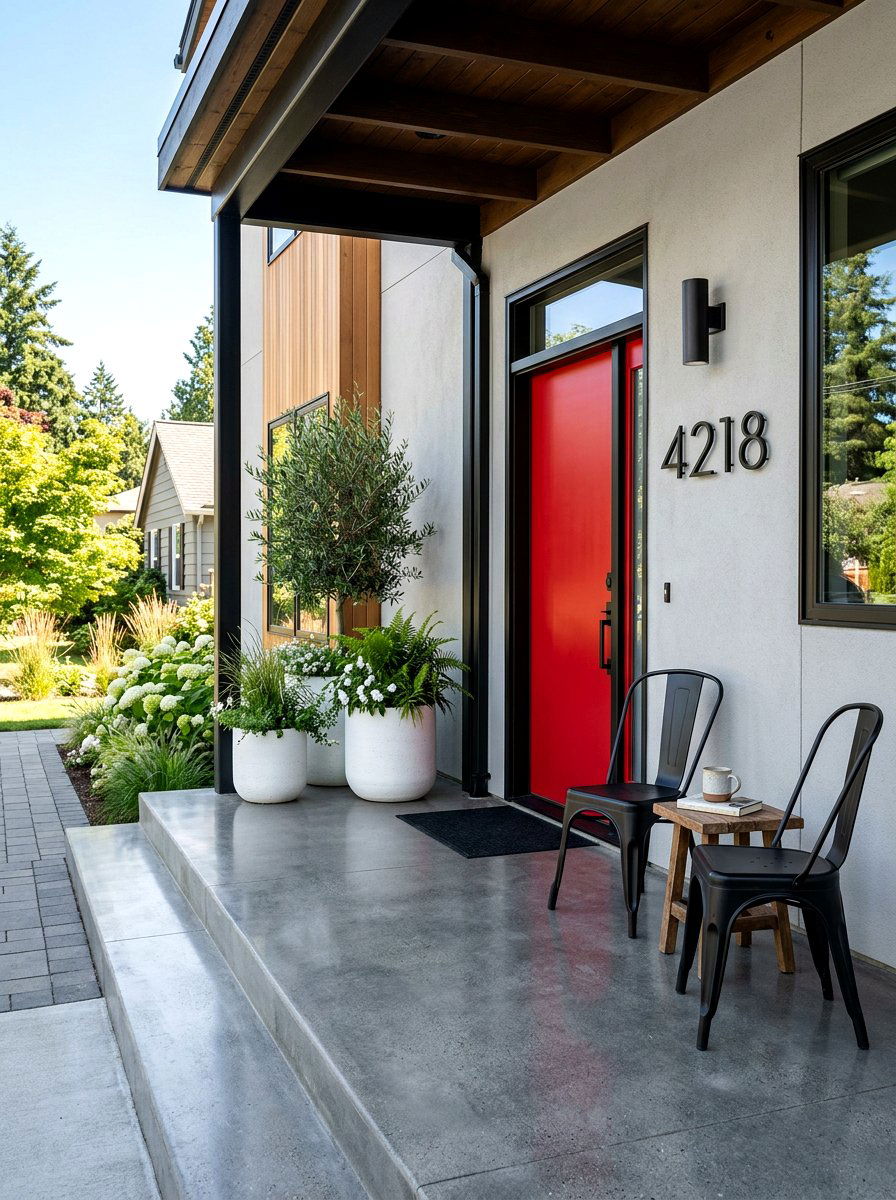 Concrete Front Porch - 30 curb appeal front porch ideas