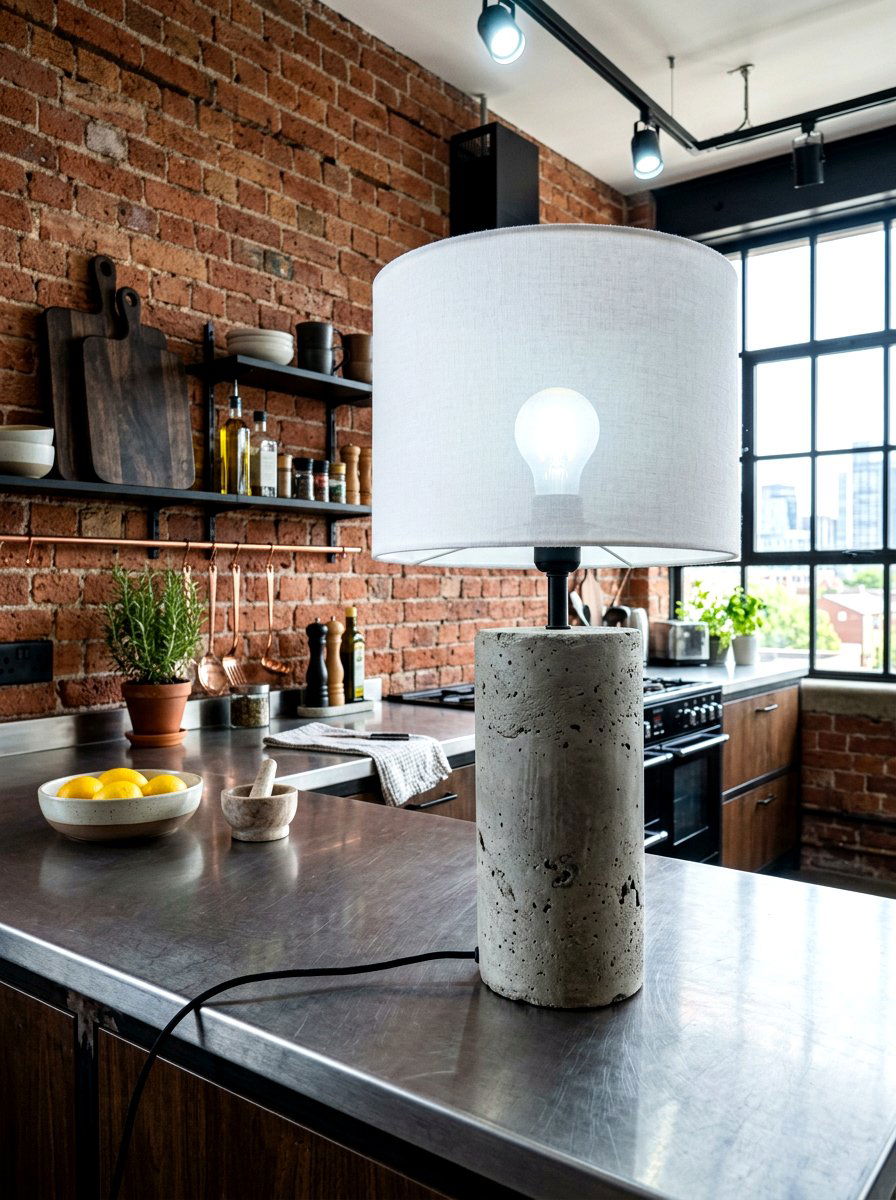 Concrete Lamp Base - 30 kitchen lamp styling ideas