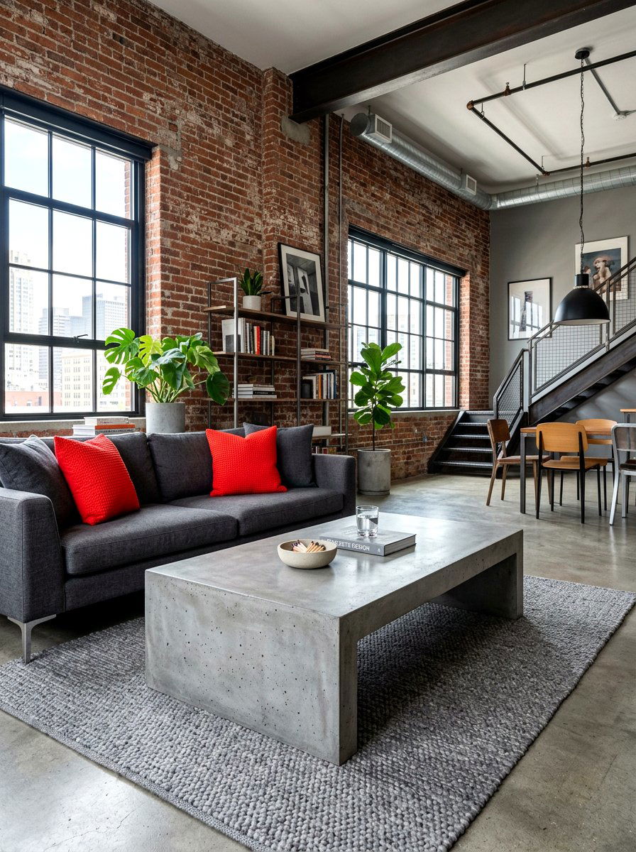 Concrete Look Stone Coffee Table - 30 stone coffee table ideas
