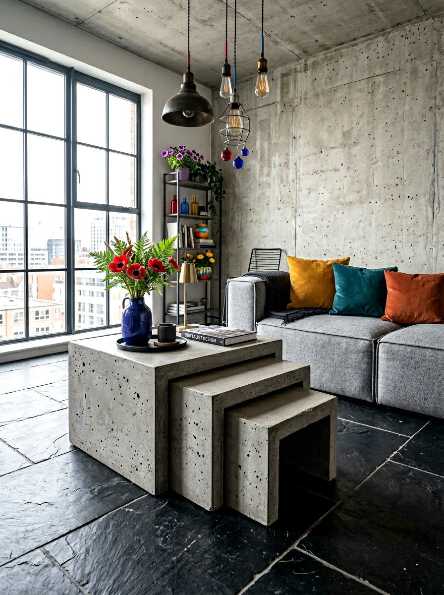 Concrete Nesting Table - 30 nesting table ideas