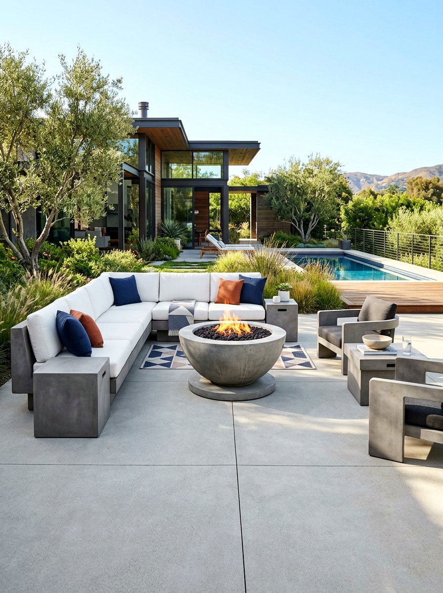 Concrete Patio Furniture - 30 outdoor sectional ideas