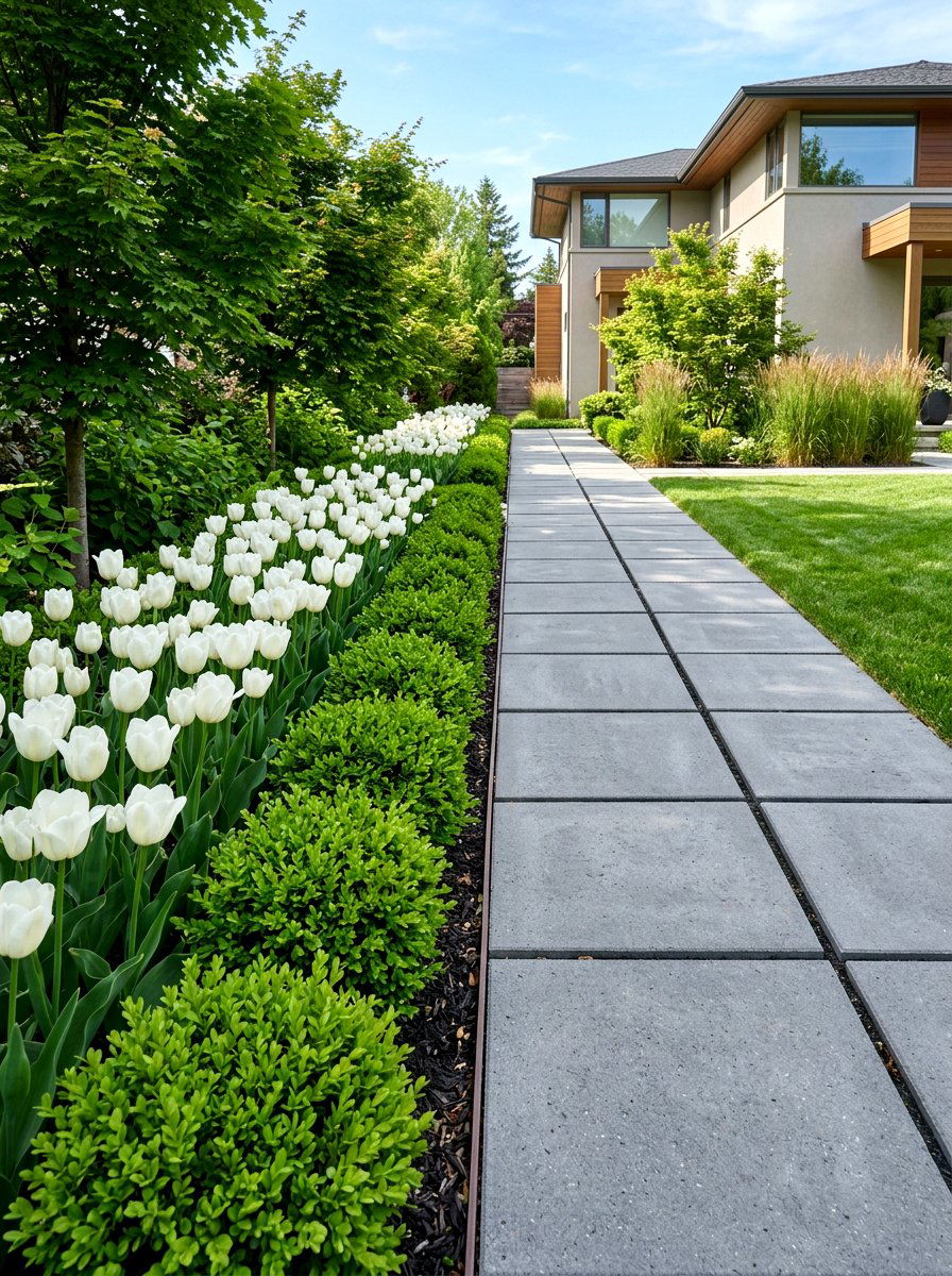 Concrete Paver Bed - 30 small flower bed ideas