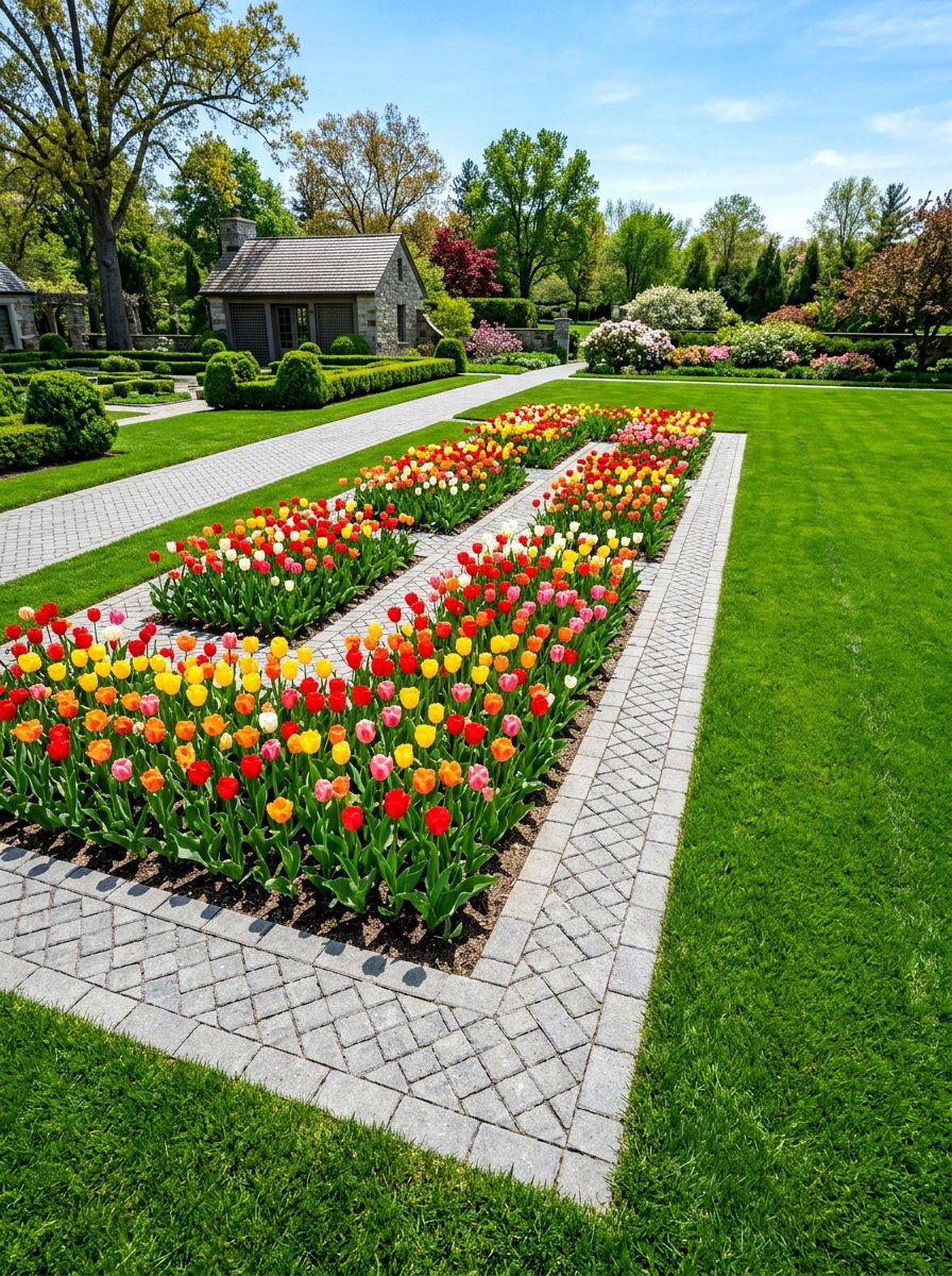Concrete Paver Flower Bed - 30 flower bed border ideas