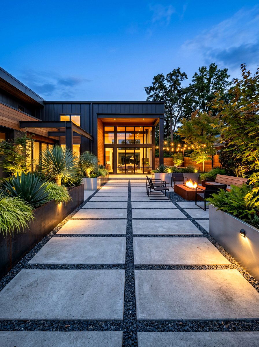 Concrete Paver Gravel - 30 gravel courtyard ideas