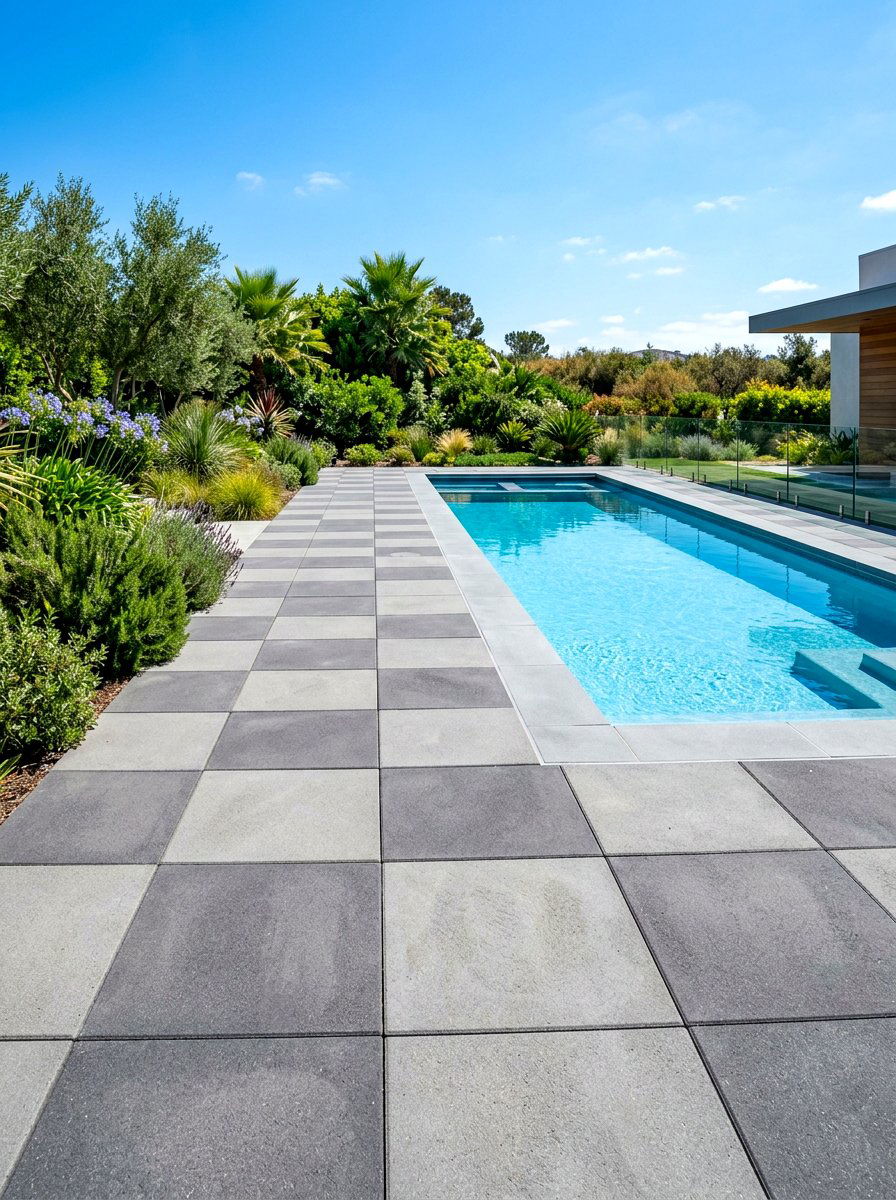 Concrete Paver Pool Deck - 30 pool deck ideas