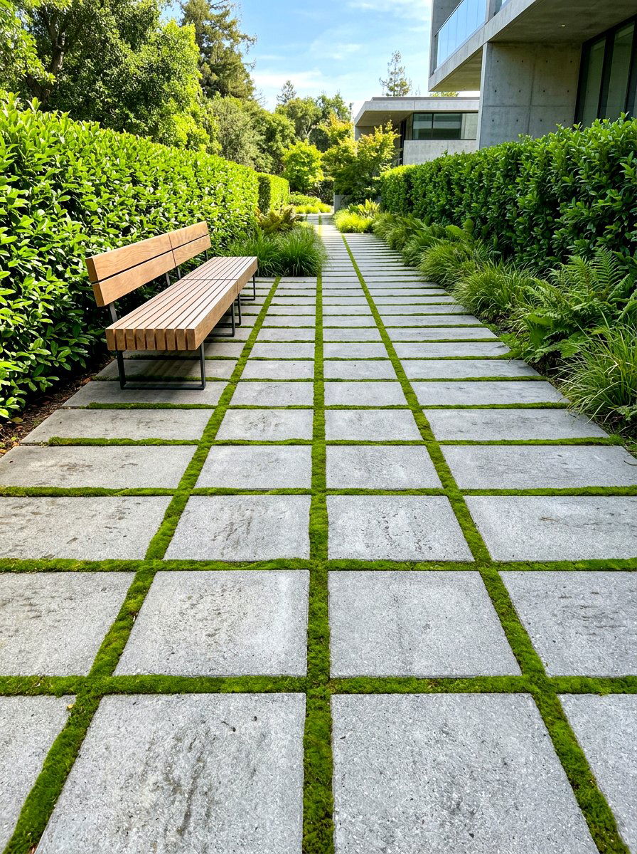 Concrete Paver - 30 low maintenance patio garden ideas