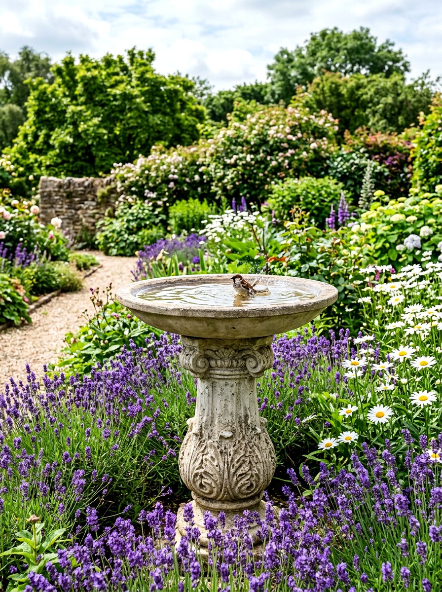 Concrete Pedestal Bird Bath - 30 bird bath ideas