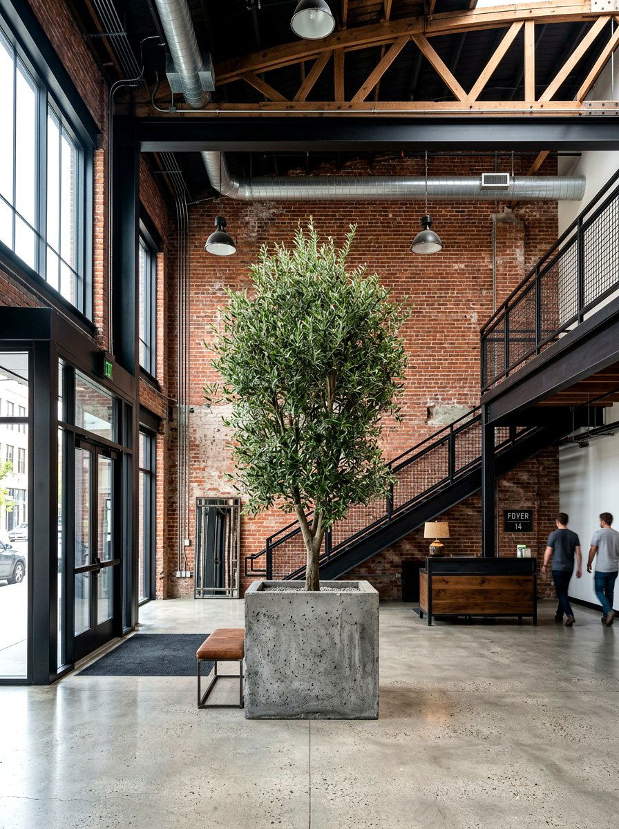 Concrete Planter Olive Tree - 30 olive tree entry ideas