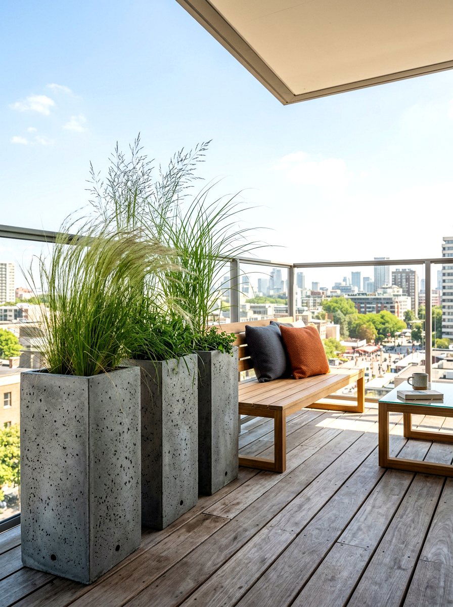 Concrete Planters For Balcony - 30 balcony cafe apartment ideas