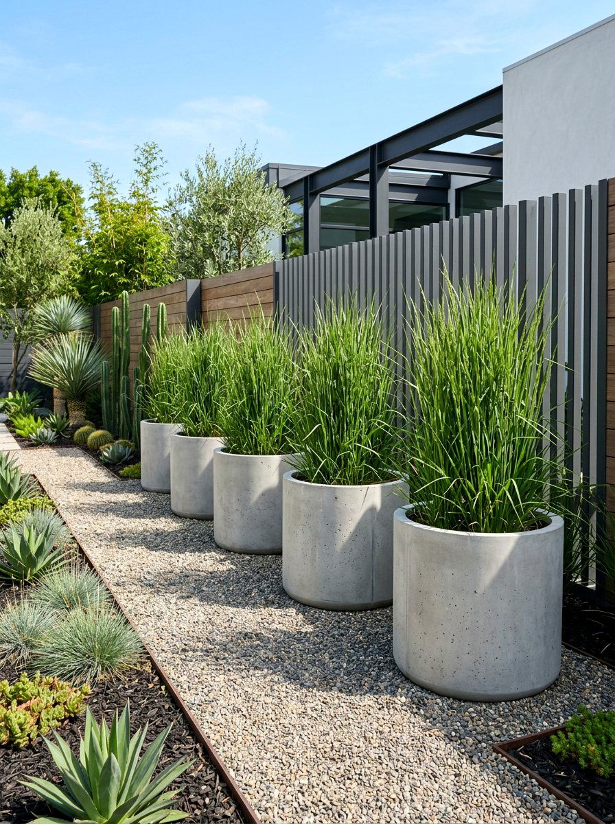 Concrete Pot Decor - 30 container garden makeover ideas
