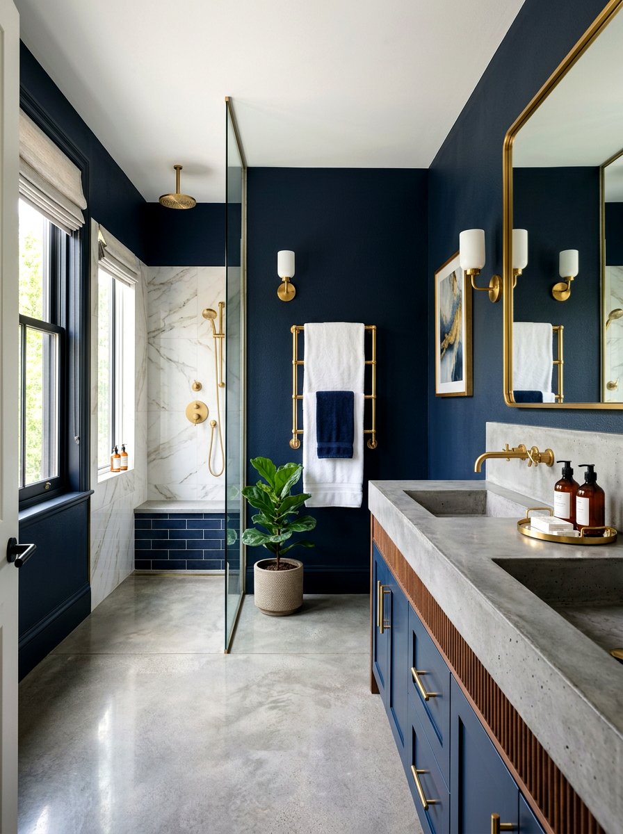 Concrete Sink Gold Hardware - 30 concrete sink bathroom ideas