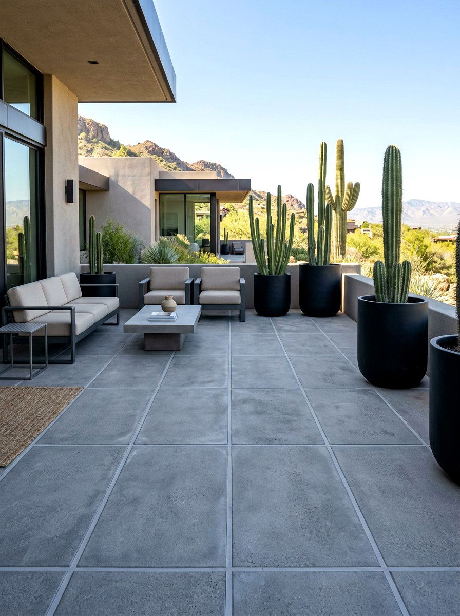 Concrete Slab Flooring - 30 desert patio ideas