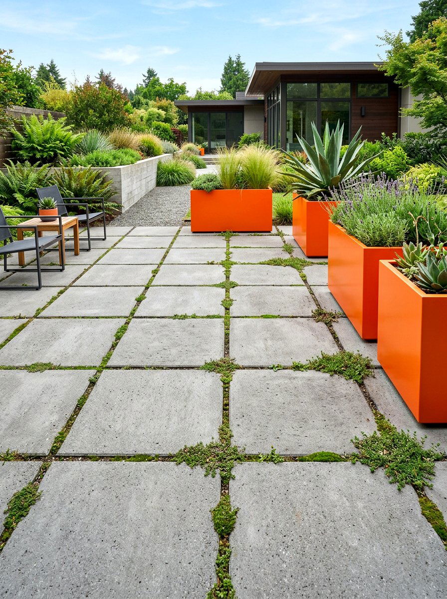 Concrete Slab Patio - 30 patio garden ideas