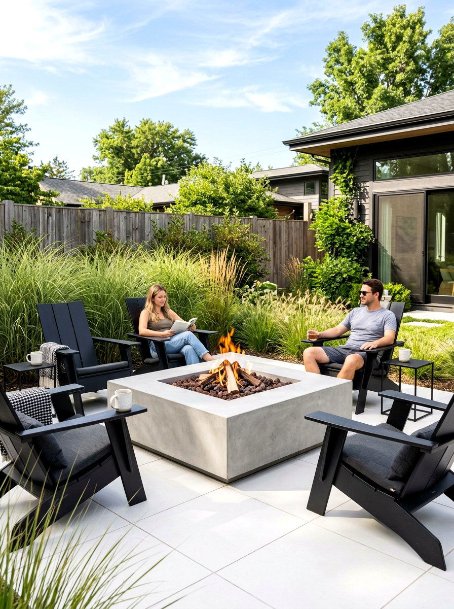 Concrete Square Fire Pit - 30 square fire pit ideas