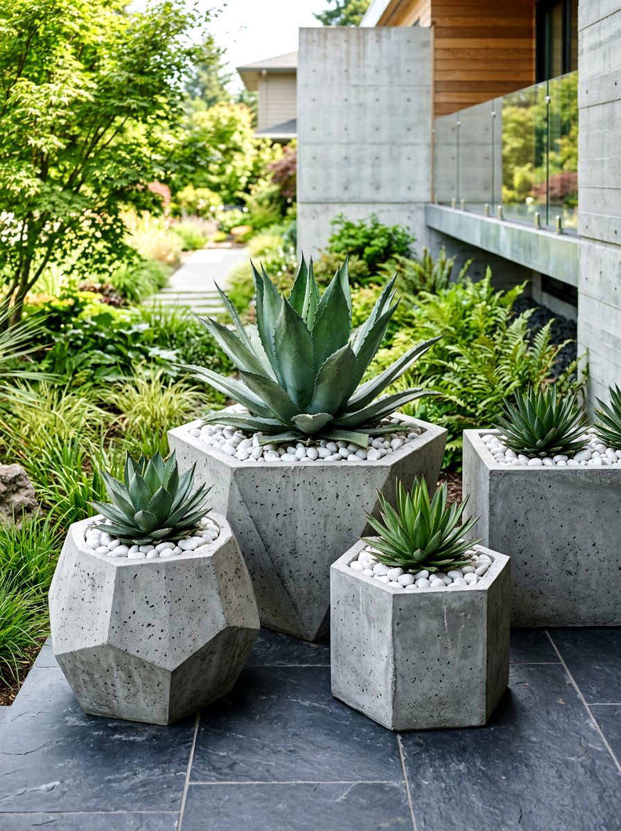 Concrete Stone Front Porch Flower Pots - 30 front porch flower pot ideas