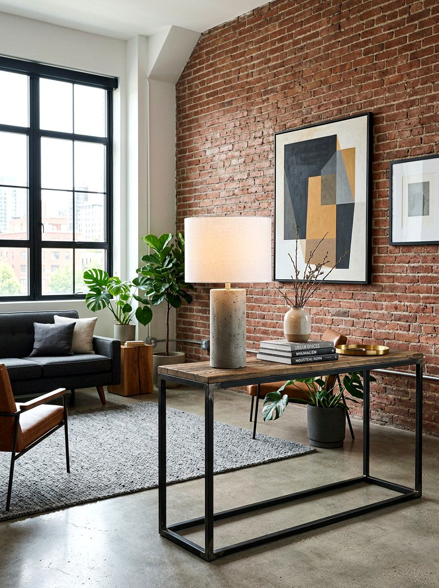 Concrete Table Lamp - 30 console table lamp ideas