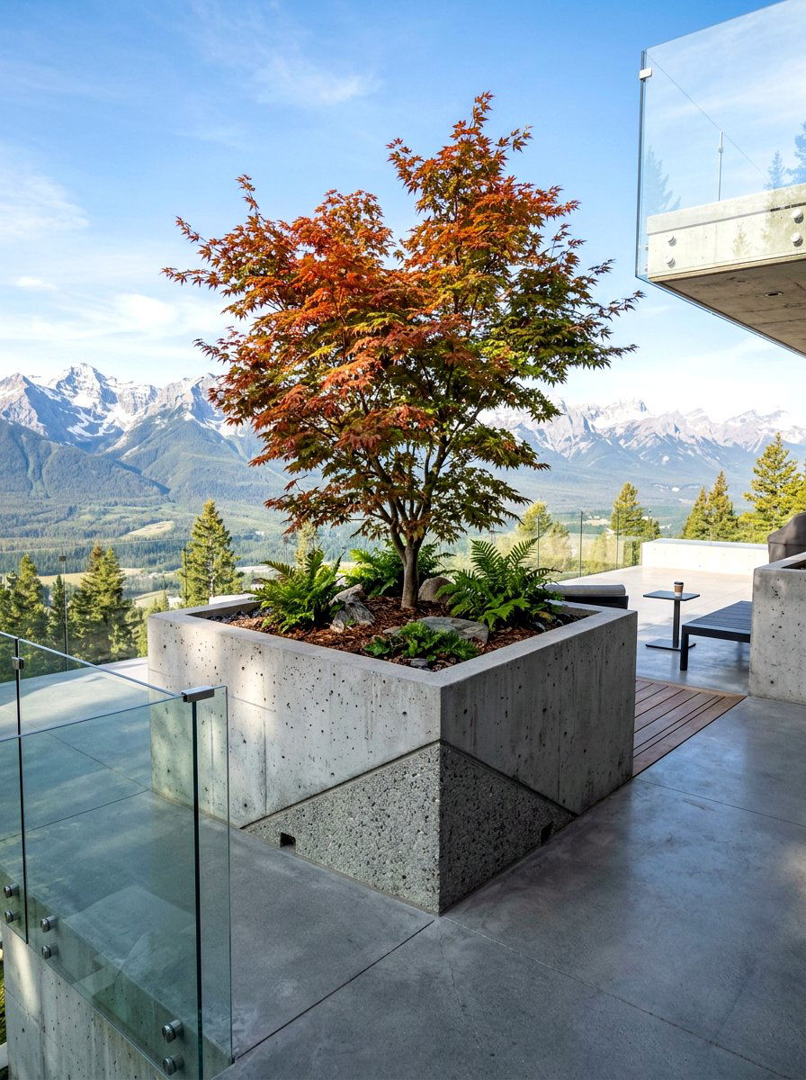 Concrete Tree Planter - 30 concrete planter ideas