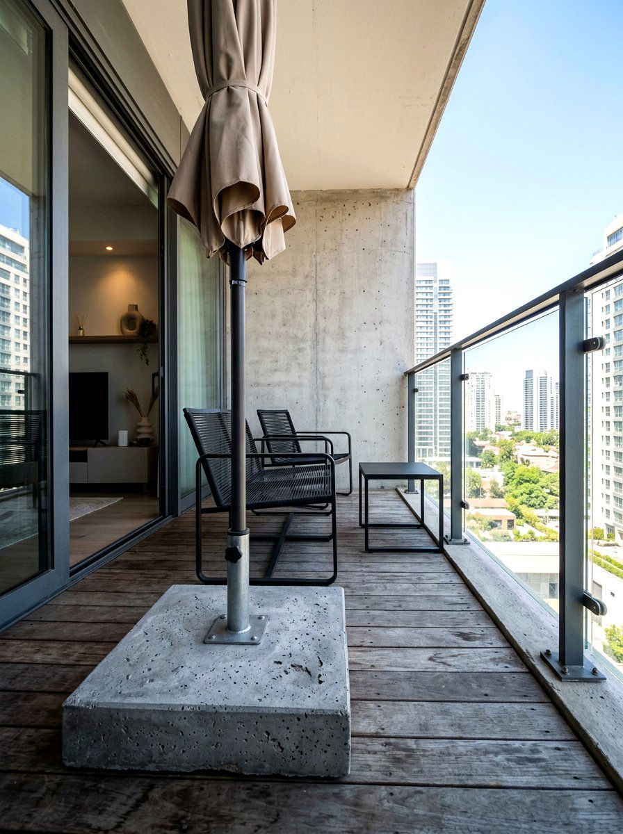 Concrete Umbrella Base - 30 patio umbrella base styling ideas