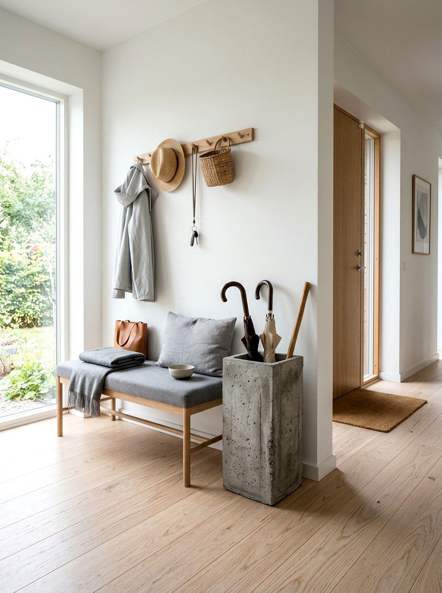 Concrete Umbrella Holder - 30 umbrella stand ideas