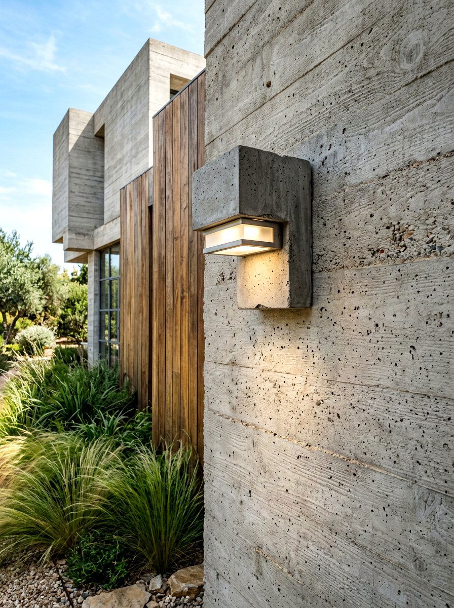Concrete Wall Sconce - 30 outdoor wall light ideas