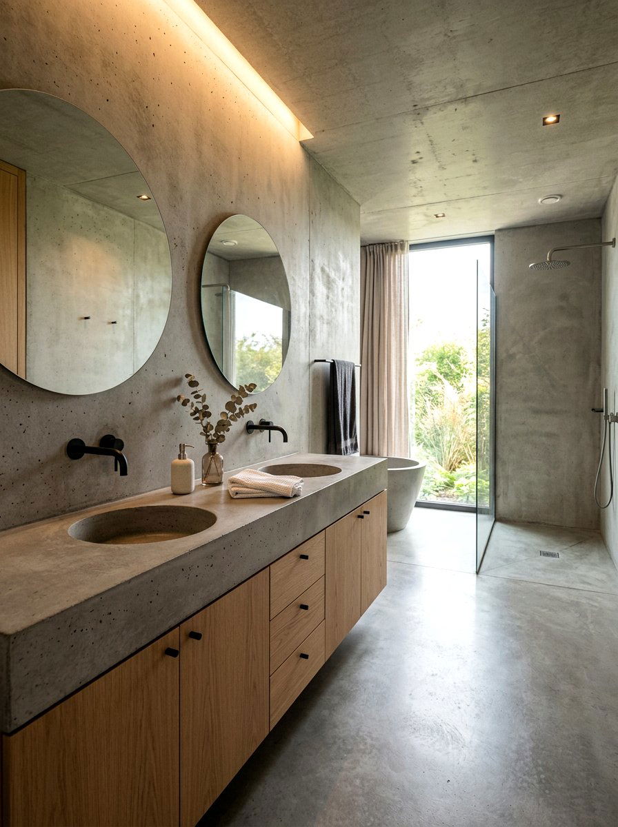 Concrete bathroom - 30 Scandinavian bathroom ideas