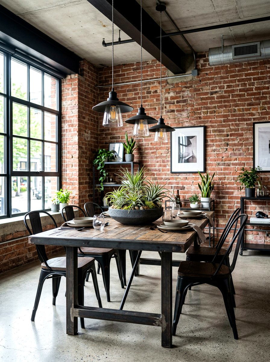 Concrete bowl air plants - 30 simple centerpiece dining ideas