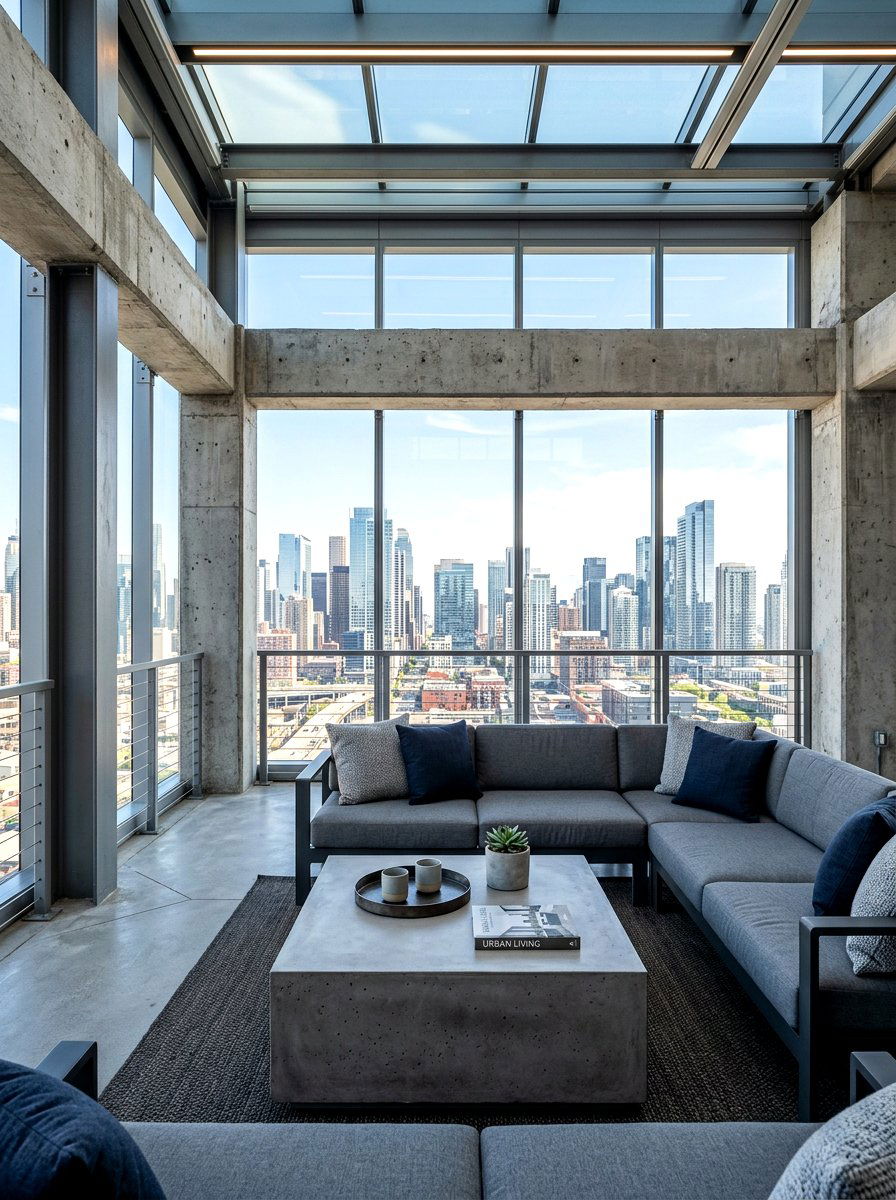 Concrete coffee table lounge - 30 pavilion lounge furniture ideas
