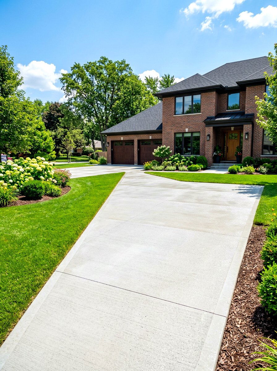 Concrete driveway cleaning - 30 simple curb appeal ideas