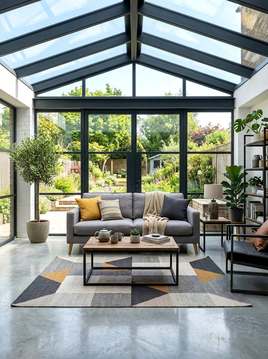 Concrete floor sunroom - 30 modern sunroom ideas