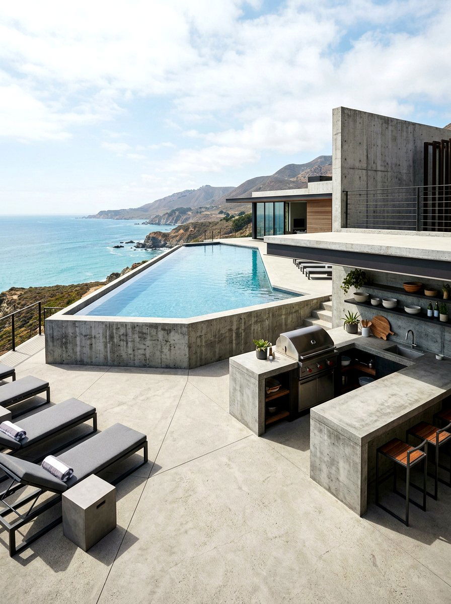 Concrete infinity pool - 30 infinity pool backyard ideas