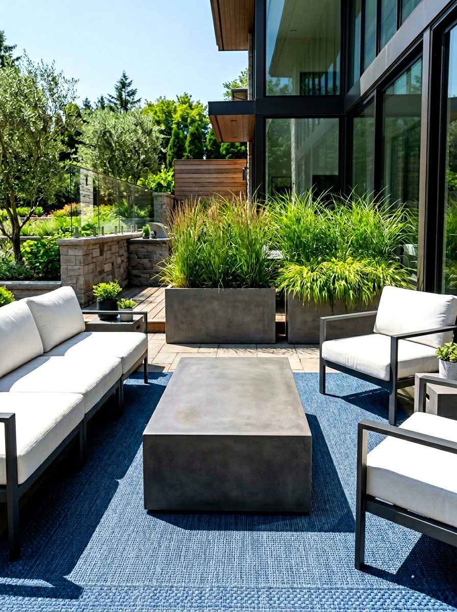 Concrete outdoor coffee table - 30 porch coffee table ideas