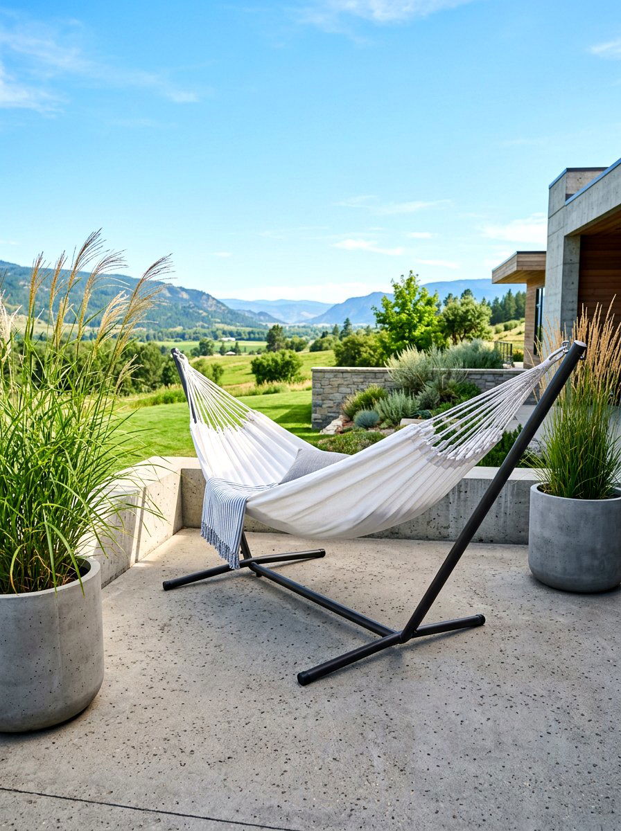 Concrete patio hammock - 30 hammock patio ideas