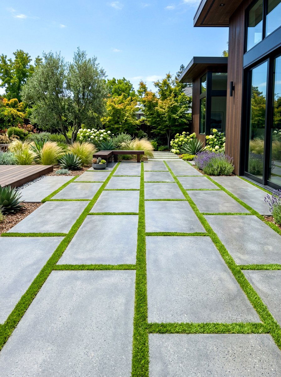 Concrete patio - 30 city backyard garden ideas
