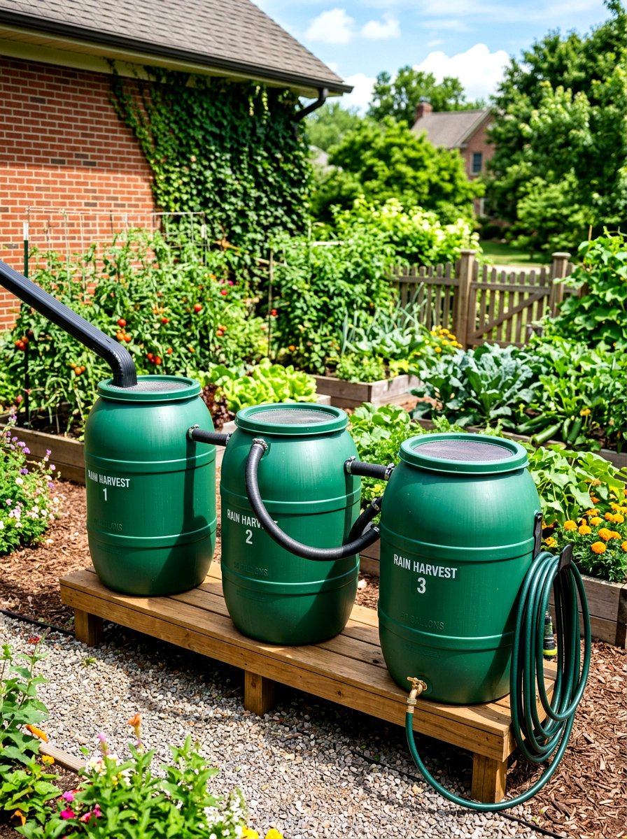 Connected Rain Barrel System - 30 rainwater collection ideas