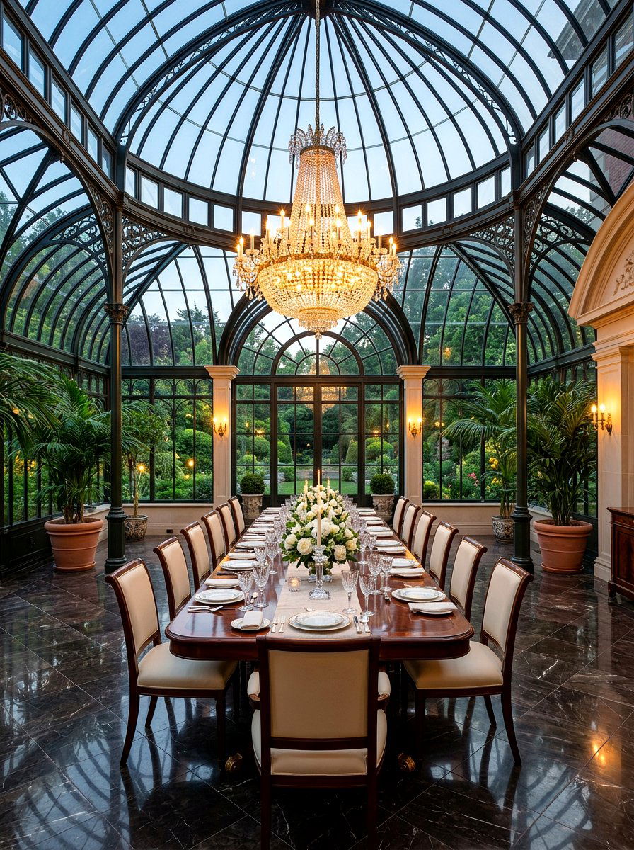 Conservatory Formal Dining - 30 sunroom dining ideas