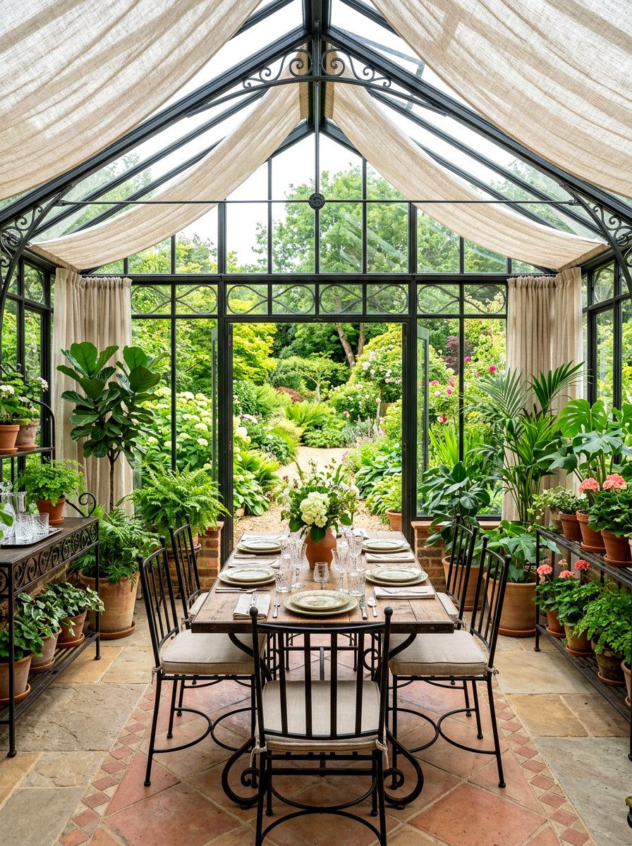 Conservatory Style Dining Room - 30 old money dining room decor ideas