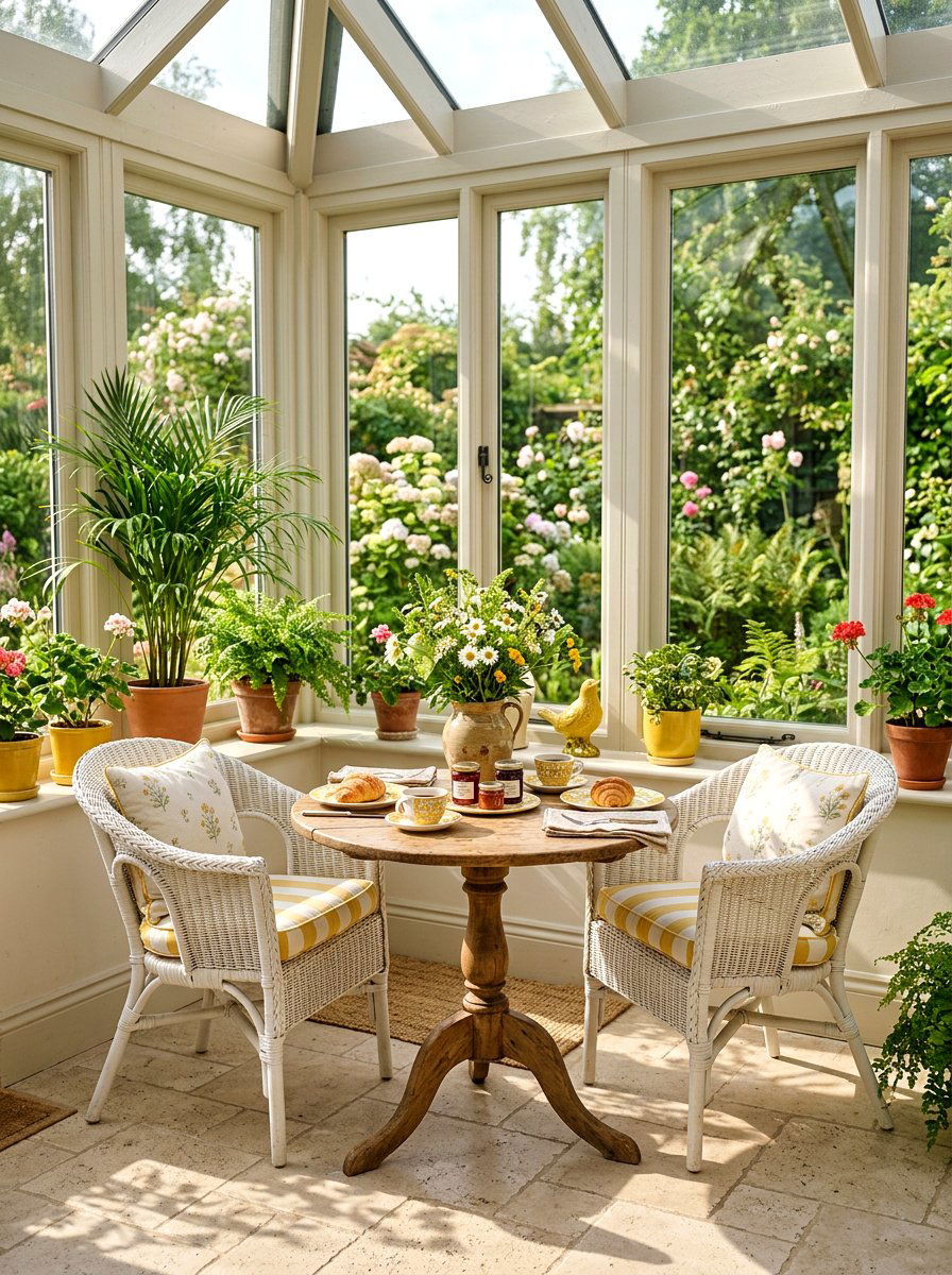 Conservatory breakfast nook - 30 conservatory ideas