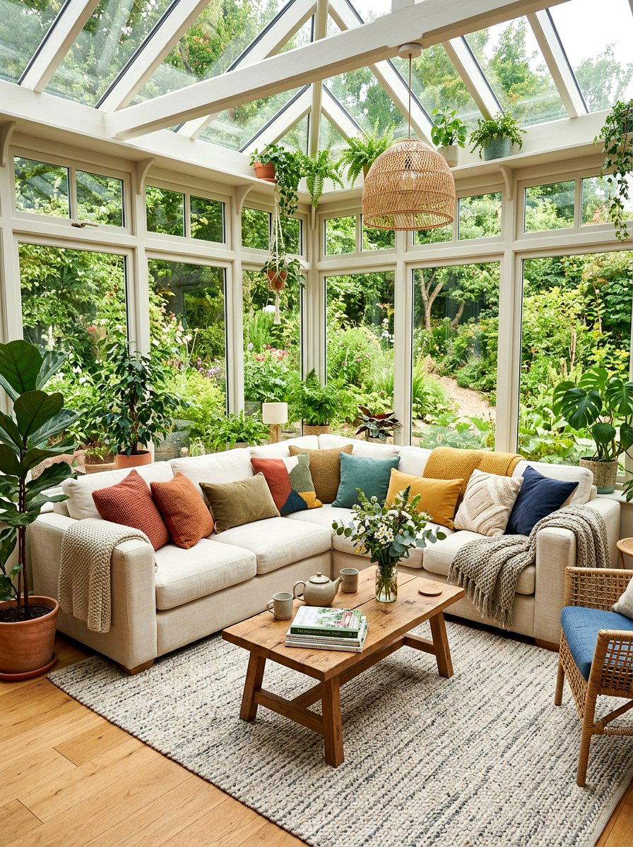 Conservatory corner sofa - 30 conservatory decor ideas