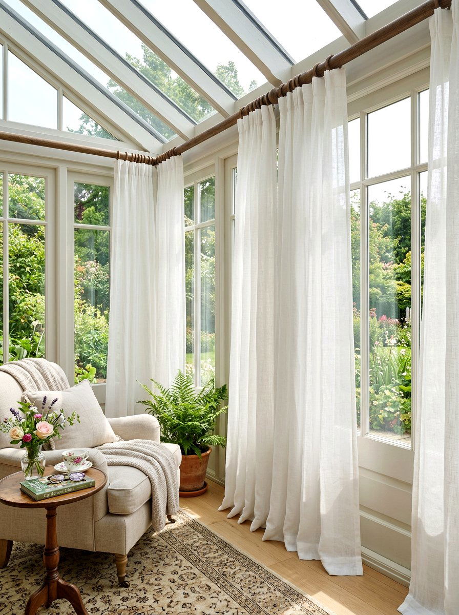 Conservatory window treatments - 30 conservatory decor ideas