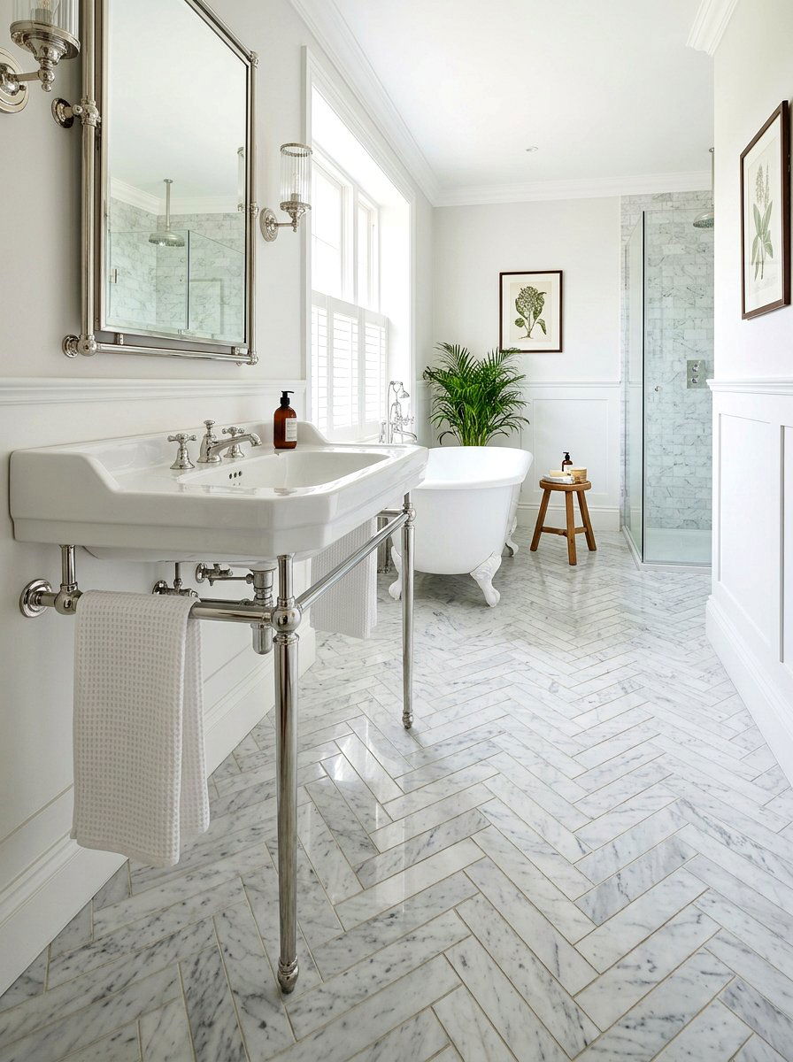 Console Sink with Legs - 30 bathroom sink ideas