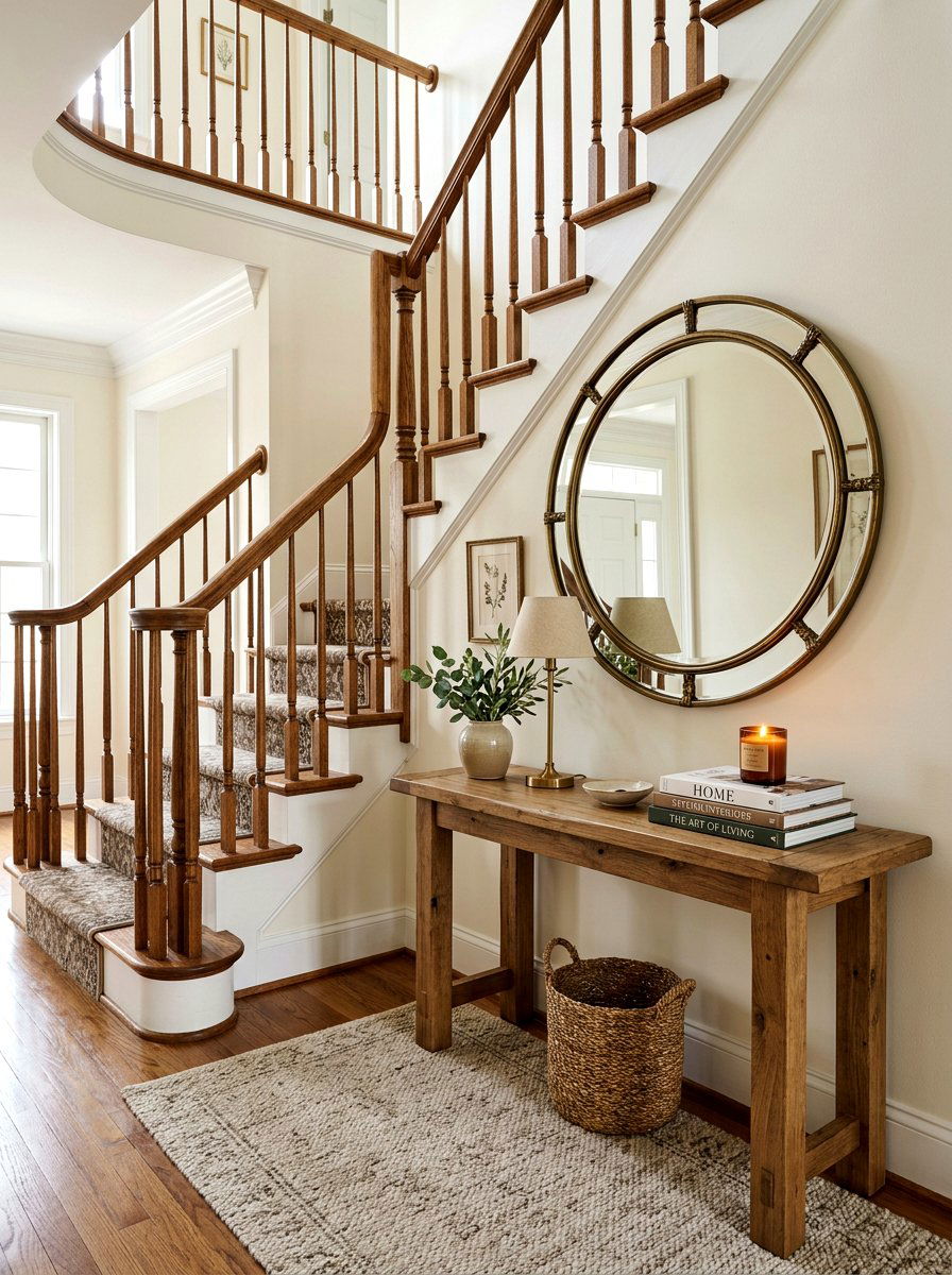 Console Table Behind Stairs - 30 console behind stairs ideas
