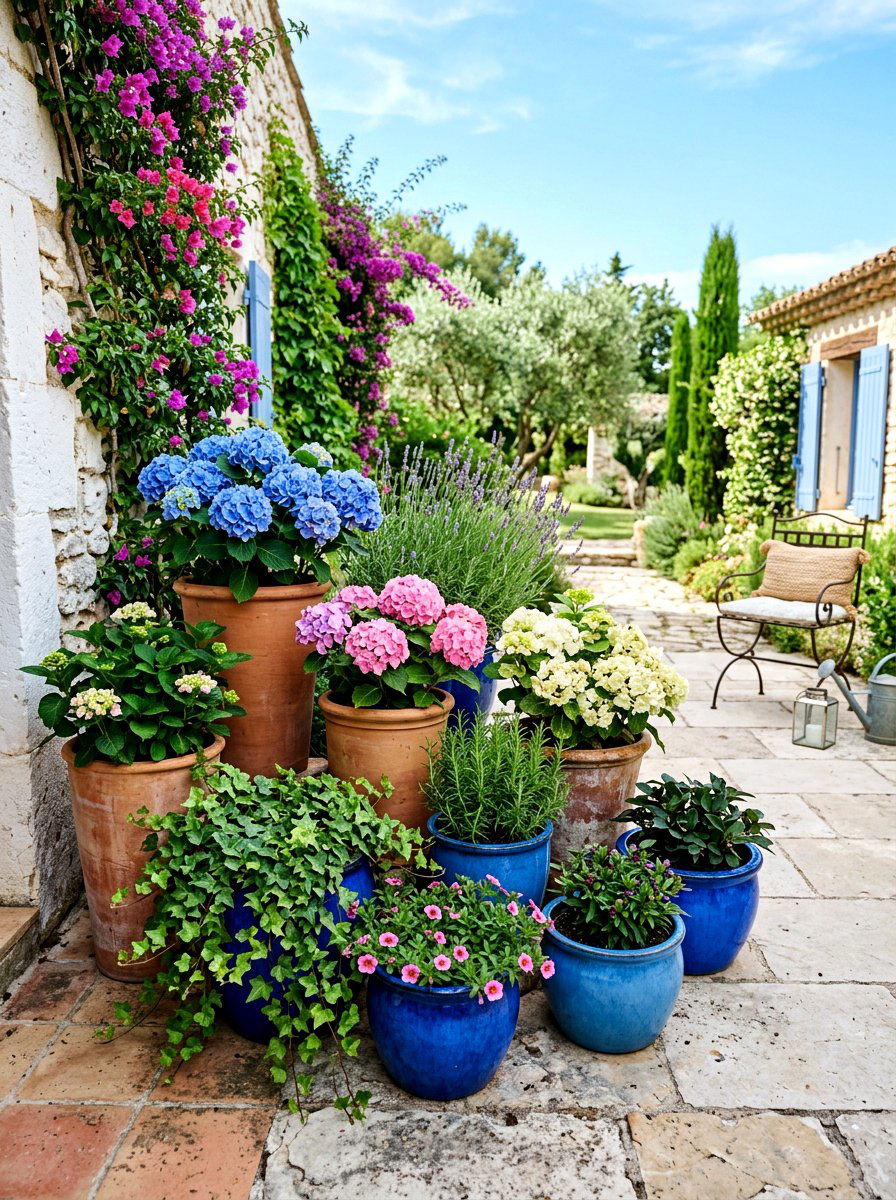 Container Cluster Flower Bed - 30 budget flower bed ideas