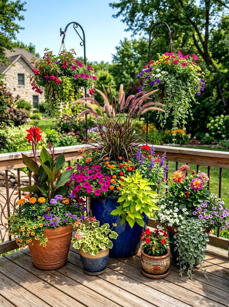 Container Flower Garden - 30 flower garden ideas