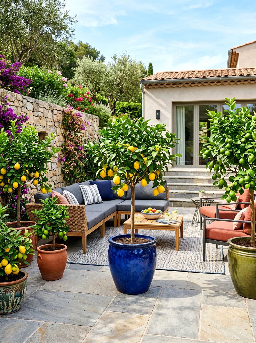 Container Fruit Tree Patio - 30 dwarf fruit tree garden ideas