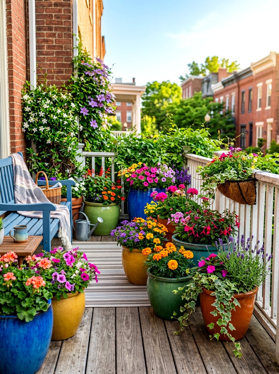 Container Garden - 30 front yard landscaping ideas